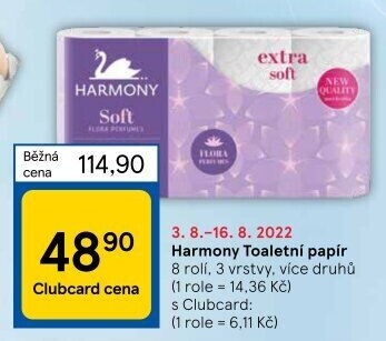Toaletní papír 3vrstvý Harmony