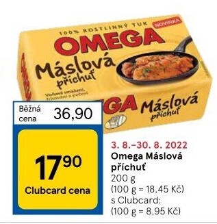 Tuk s máslovou příchutí Omega
