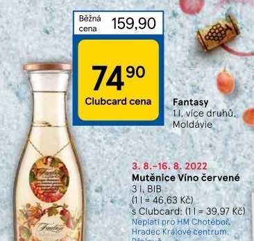 Vína Fantasy Migdal Chateau Cojusna