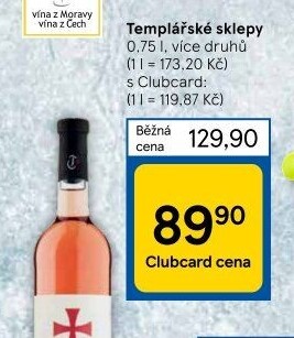 Vína Templářské sklepy Čejkovice