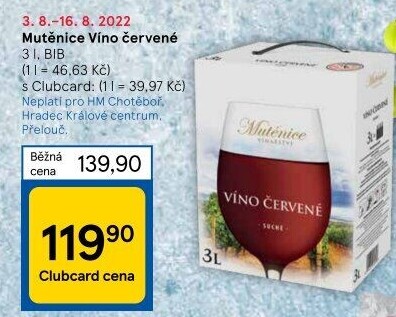 Vína Vinařství Mutěnice - bag in box