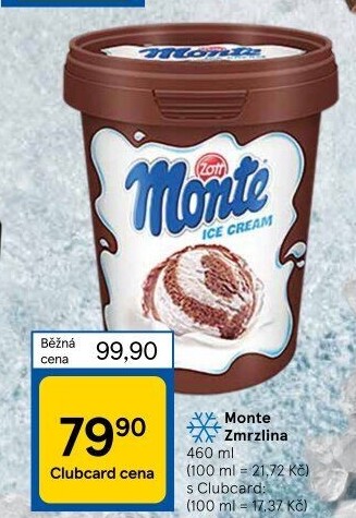 Zmrzlina v kelímku Monte Zott