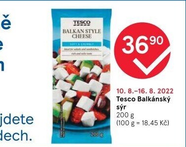 Balkánský sýr Tesco