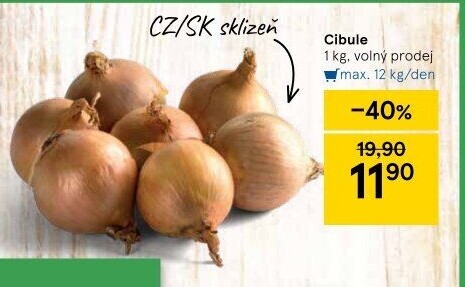 Cibule kuchyňská žlutá