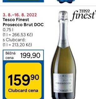 Prosecco brut DOC Tesco finest