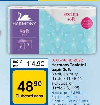 Toaletní papír 3vrstvý Harmony