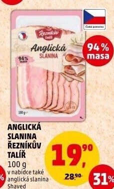 Anglická slanina Řezníkův talíř
