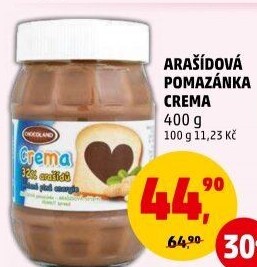 Arašídová pomazánka Crema Chocoland