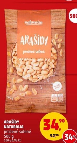 Arašídy pražené Naturalia