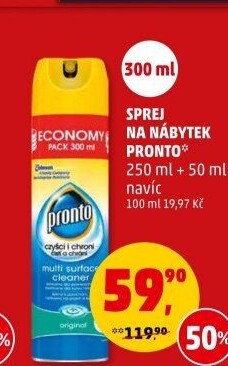 Čistič na nábytek ve spreji Pronto