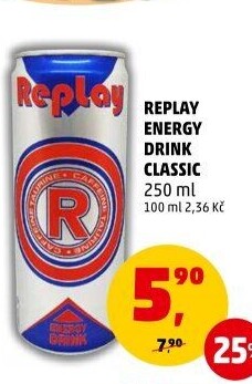 Energetický nápoj Replay