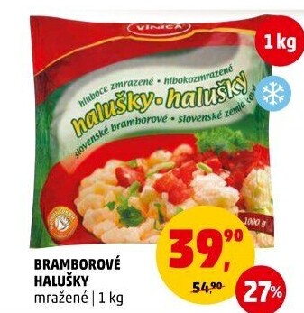 Halušky bramborové mražené Vinica