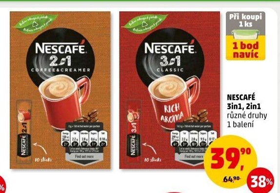 Instantní káva porcovaná 3v1 Nescafé