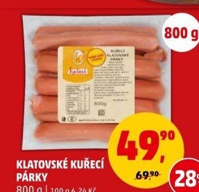 Kuřecí klatovské párky DZ Klatovy