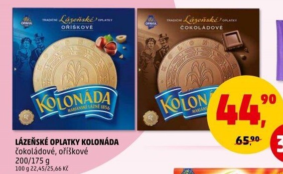 Lázeňské oplatky Kolonáda Opavia