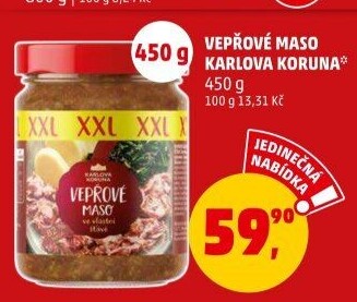 Maso vepřové ve sklenici Karlova Koruna