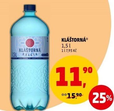 Minerální voda kalcia Kláštorná
