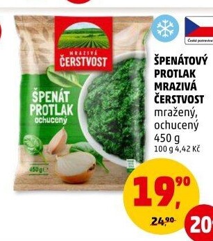 Špenátový protlak mražený Mrazivá Čerstvost