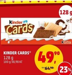 Sušenka s náplní Cards Kinder