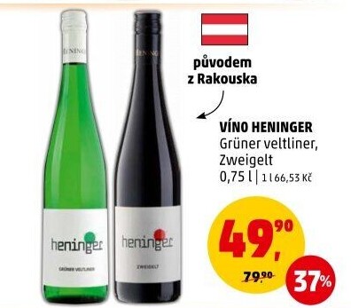 Víno Grüner Veltliner Heninger