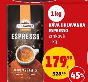 Zrnková káva Jihlavanka Espresso