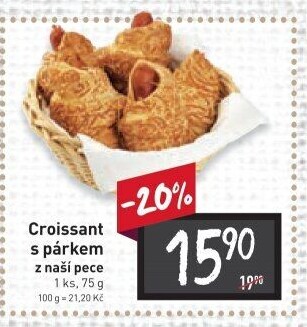 Croissant s párkem