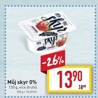 Dezert zakysaný ochucený Můj Skyr 0% Milko