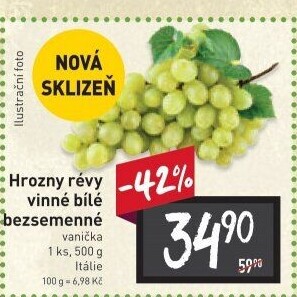 Hrozny bílé bezsemenné