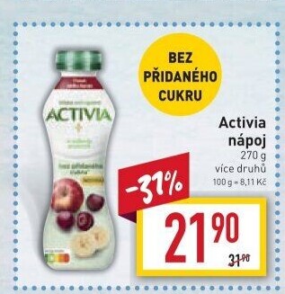 Jogurtový nápoj Activia Danone