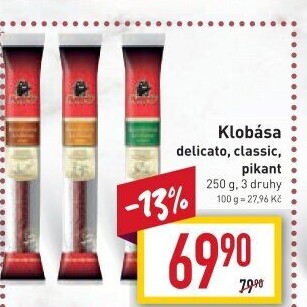 Kmotrova klobása delicato Kmotr
