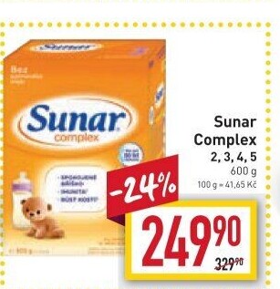 Kojenecká výživa Sunar Complex