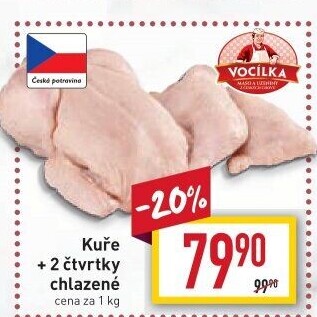 Kuře + 2 čtvrtky Vocílka