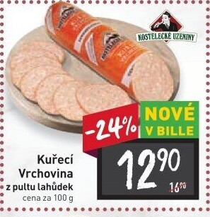 Salám Kuřecí vrchovina Kostelecké uzeniny