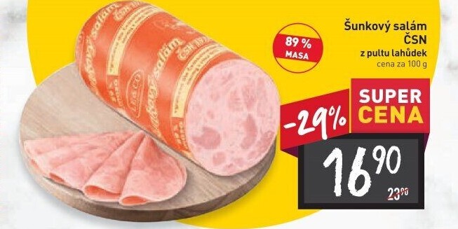 Salám šunkový ČSN 1977 Le&amp