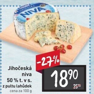 Sýr Niva Jihočeská 50% Madeta