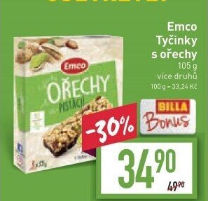 Tyčinka s ořechy Emco