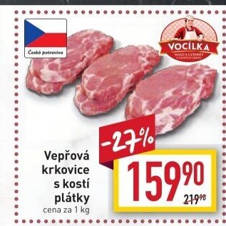 Vepřová krkovice s kostí Vocílka