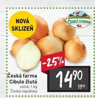 Cibule žlutá Česká Farma