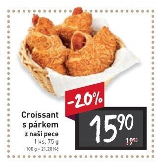 Croissant s párkem