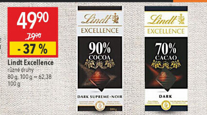Čokoláda Excellence Lindt