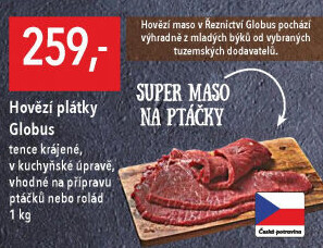 Hovězí plátky Globus