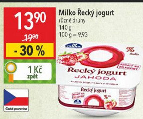 Ochucený jogurt řecký 0% Milko