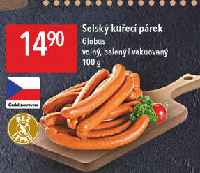 Párky kuřecí Selské Globus
