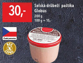 Paštika drůbeží Selská Globus