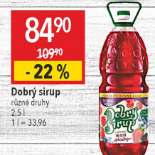 Sirup Dobrá voda