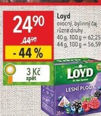 Čaj ovocný Loyd