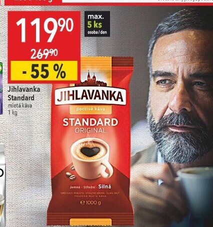 Mletá káva Standard Jihlavanka