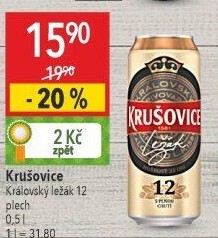 Pivo světlé Královský ležák 12° Krušovice
