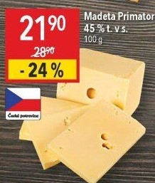 Sýr Primátor 45% Madeta