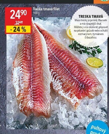 Treska tmavá filety